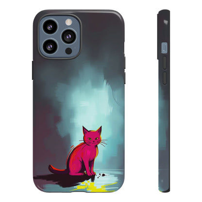 iPhone 13 Pro Max / Glossy Phone Case - Pop Art Moody Cat Design Phone Case