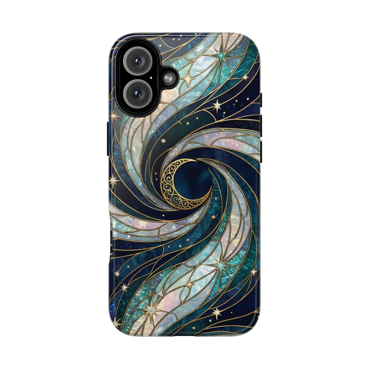 Elegant Navy & Teal Celestial Swirl Phone Case