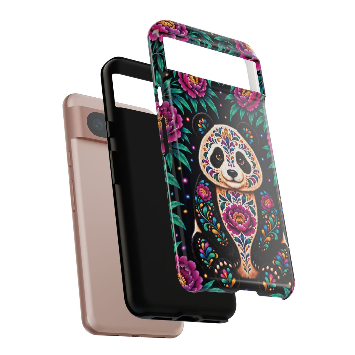Cute Purple and Teal Calavera Panda Phone Case - Multicolor Phone Case