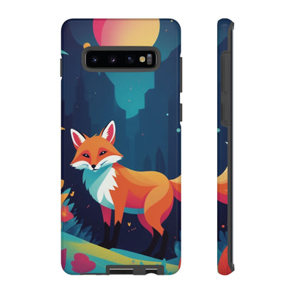 Samsung Galaxy S10 Plus / Glossy Phone Case - Stylised Fox Design Phone Case