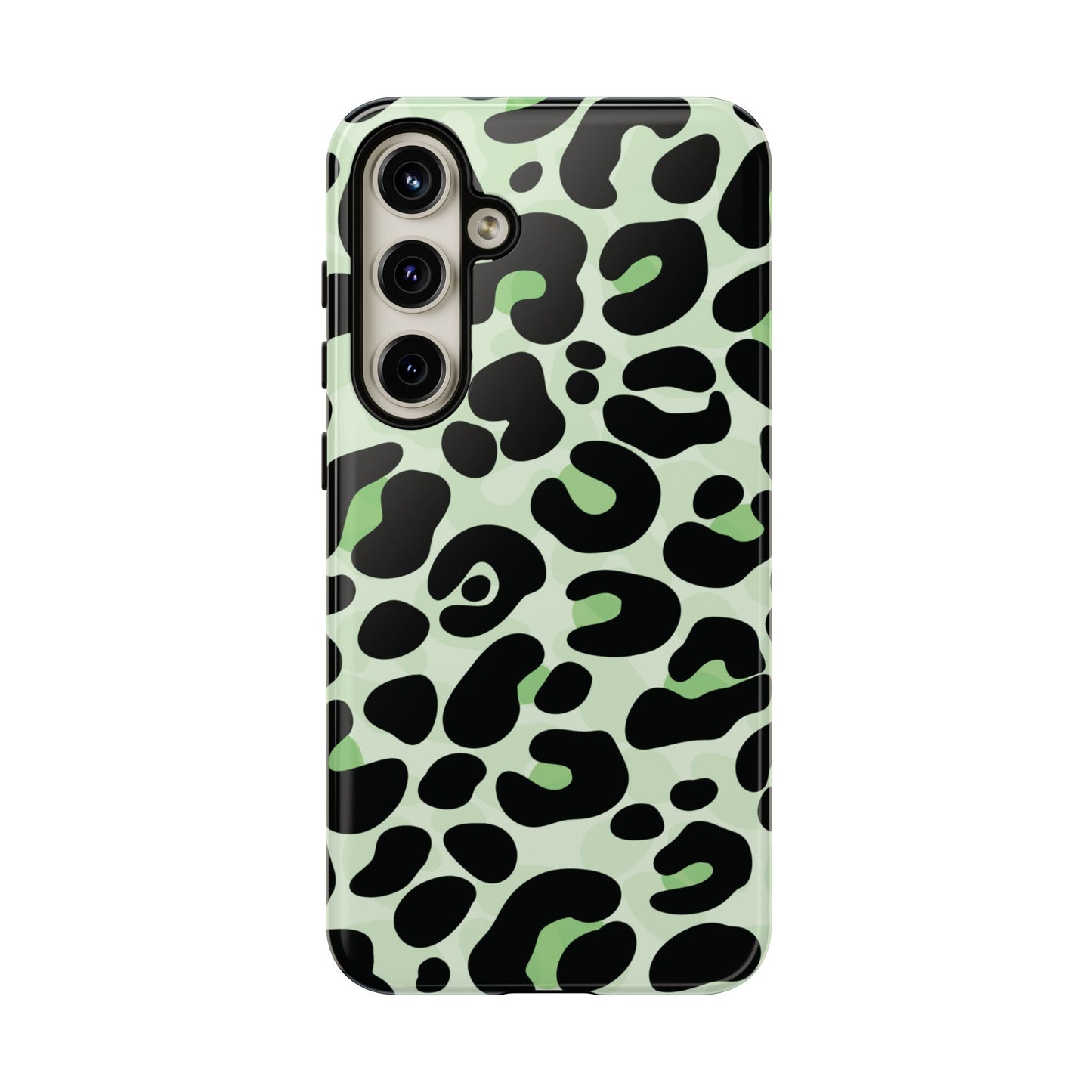 Chic Sage Leopard Print Phone Case