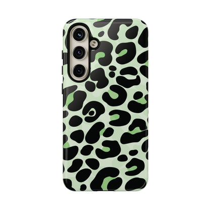 Chic Sage Leopard Print Phone Case