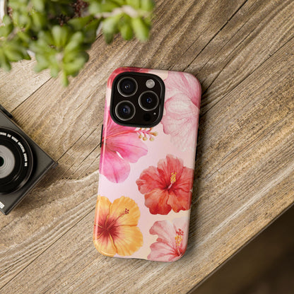 Phone Case - ’Pink Hibiscus Pattern #1’ Phone Case