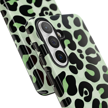 Chic Sage Leopard Print Phone Case
