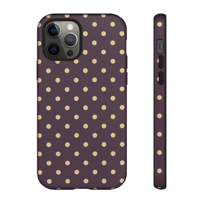 Purple with Yellow Dot Pattern Phone Case