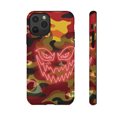 Inferno Neon Face Camo Phone Case - Red Phone Case - iPhone 11 Pro / Glossy