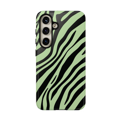 Modern Mint Zebra Print Phone Case