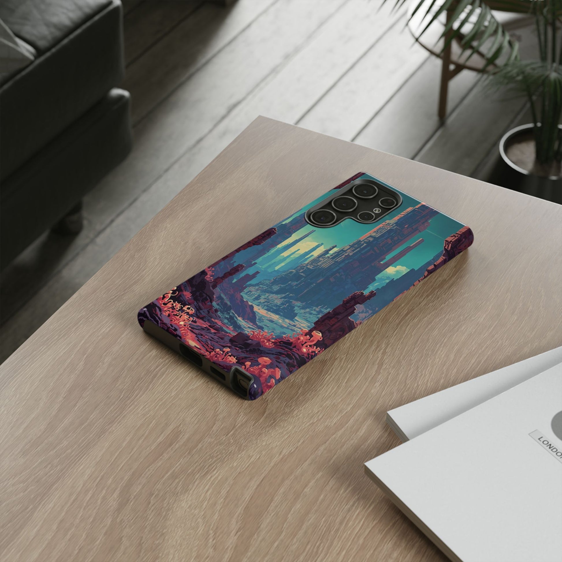 Alien Monolith Valley Sci-fi Phone Case - Pink Phone Case