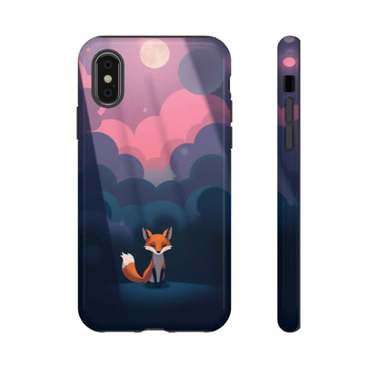 iPhone X / Glossy Phone Case - Moody Pop Art Fox Design Phone Case
