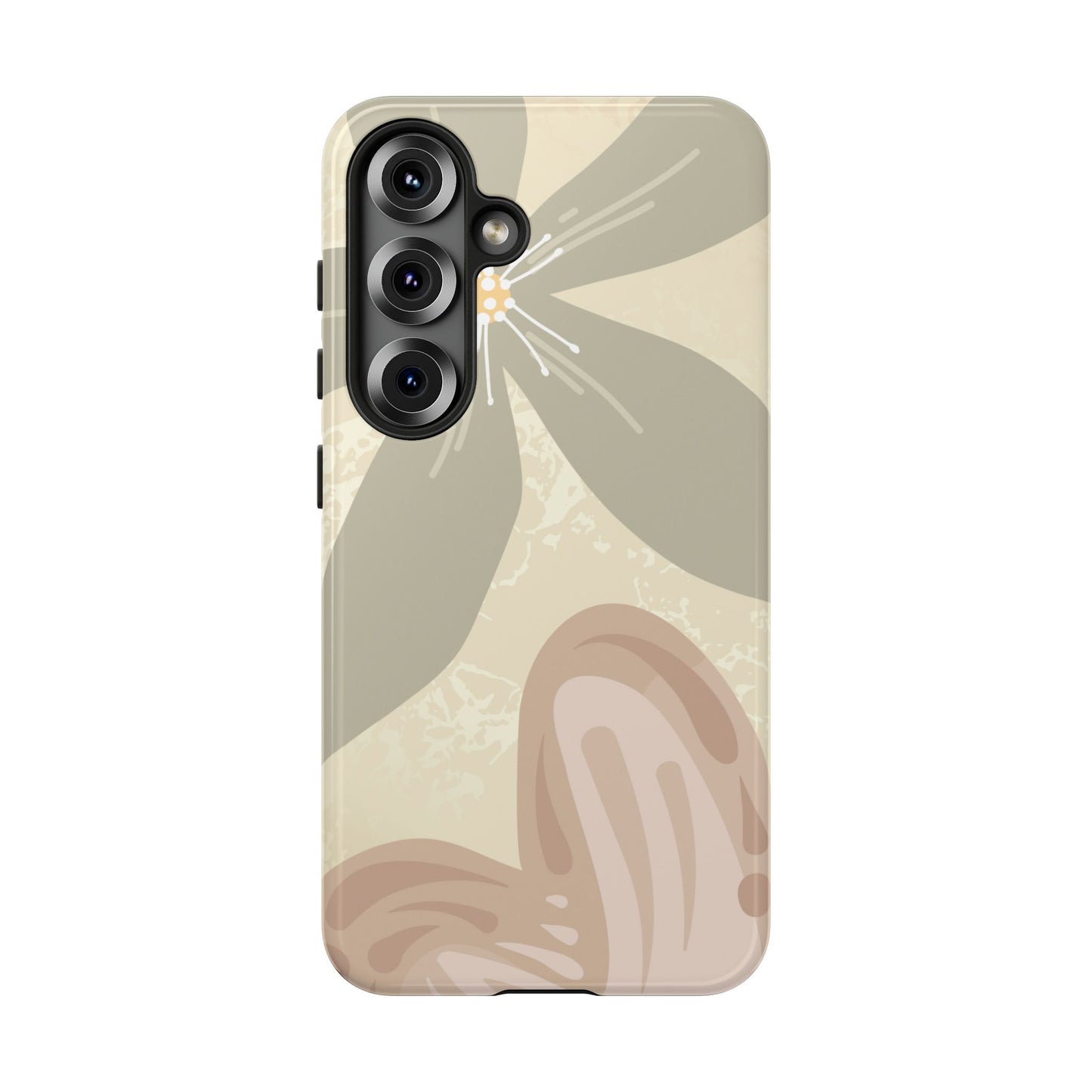 Samsung Galaxy S25 / Glossy Phone Case - ’Hibiscus Heart Pattern’ Phone Case