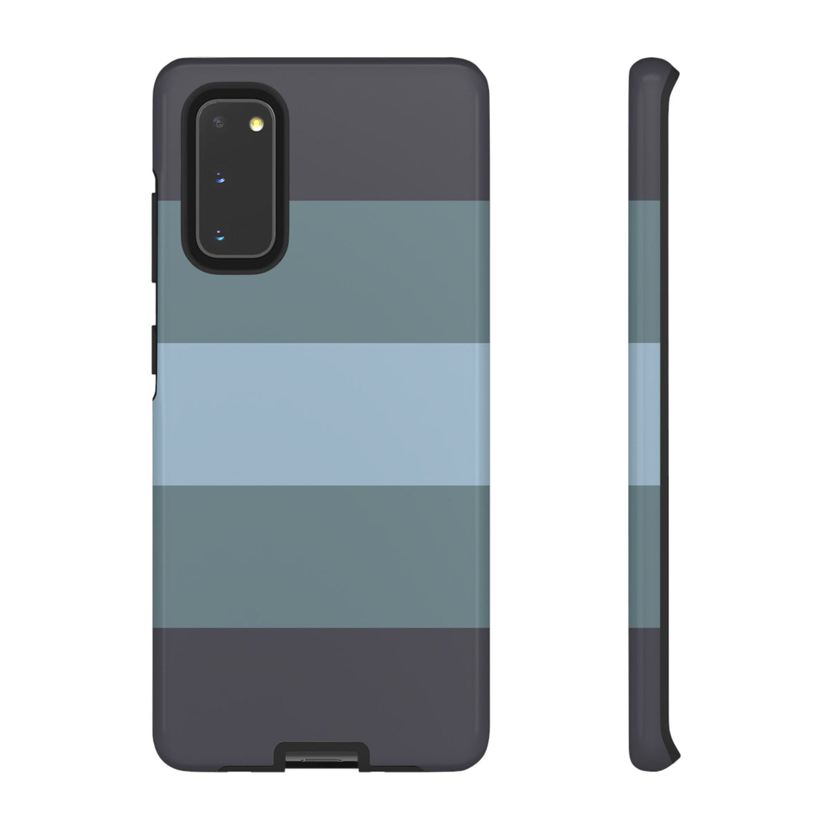 Shades of Blue Horizontal Stripe Pattern Phone Case - Blue Phone Case - Samsung Galaxy S20 / Glossy