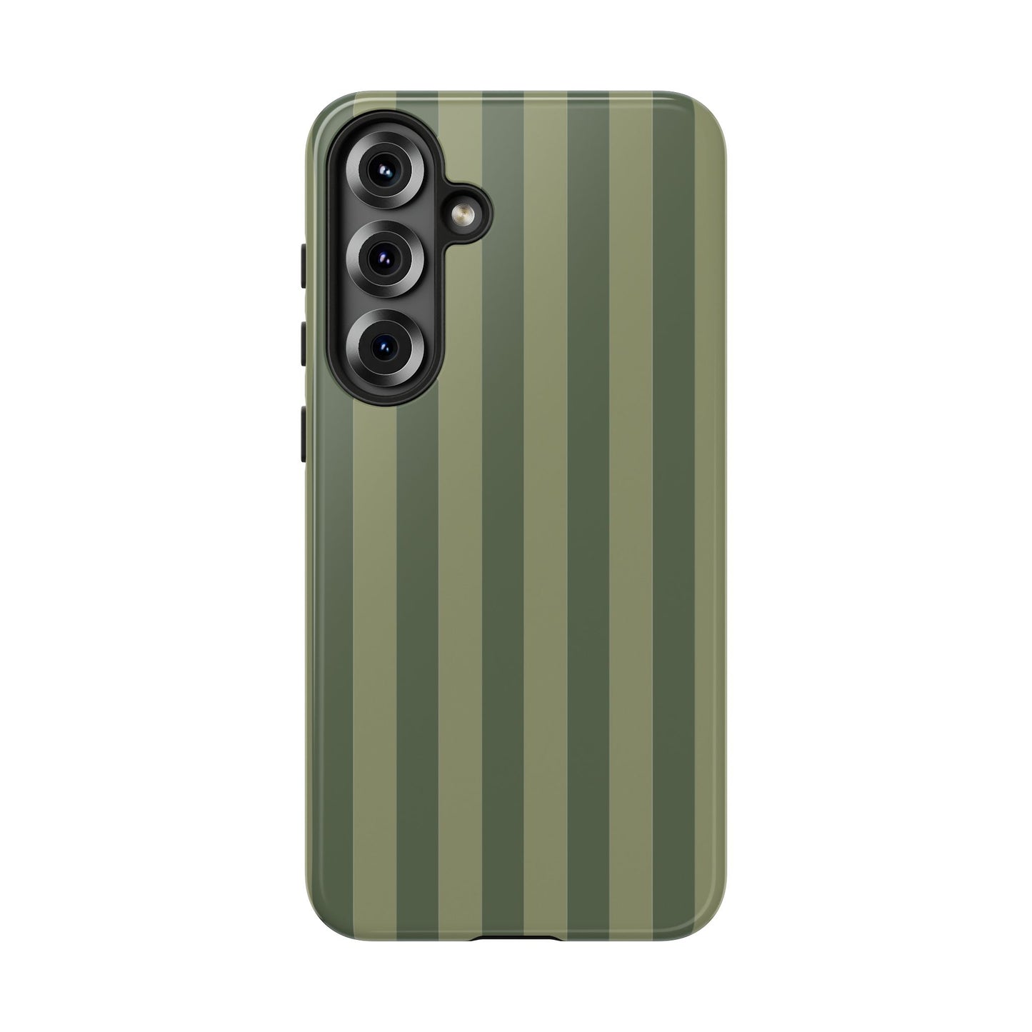 Samsung Galaxy S25 Plus / Glossy Phone Case - ’Green Stripe Pattern’ Phone Case