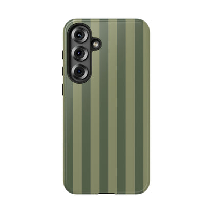 Samsung Galaxy S25 Plus / Glossy Phone Case - ’Green Stripe Pattern’ Phone Case