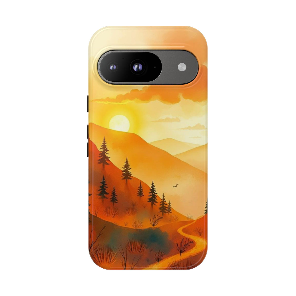 Golden Sunset Design Phone Case - Multicolor Phone Case - Google Pixel 9 / Glossy