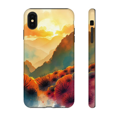 iPhone XS MAX / Glossy Phone Case - Ideallic Watercolour Sunset Design Phone Case