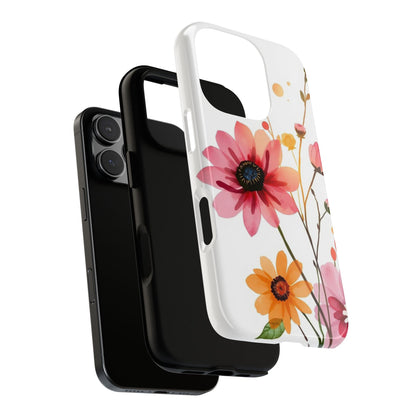 Watercolour Style Simple Wildflower Design Phone Case