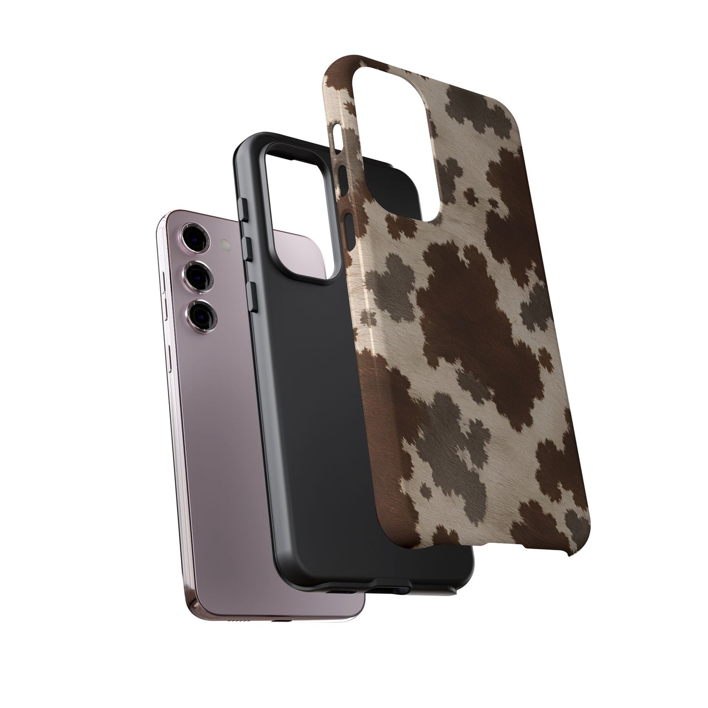 Stylish Mocha Cow Print Phone Case