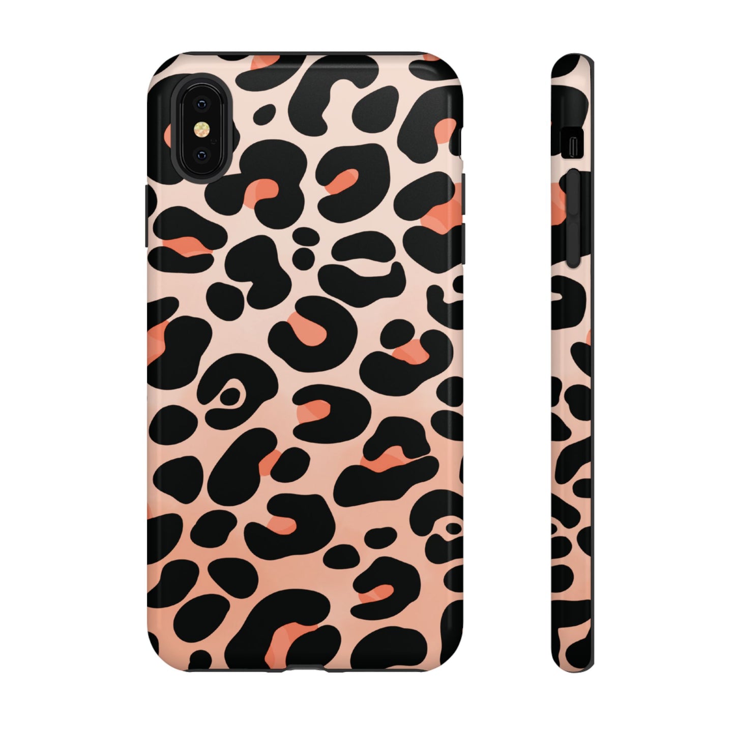 Elegant Peach Leopard Print Phone Case