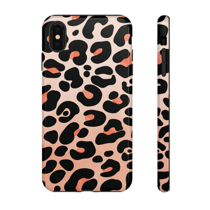 Elegant Peach Leopard Print Phone Case