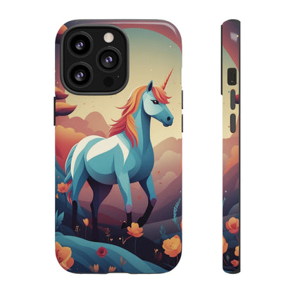 iPhone 13 Pro / Glossy Phone Case - Stylised Unicorn Design Phone Case