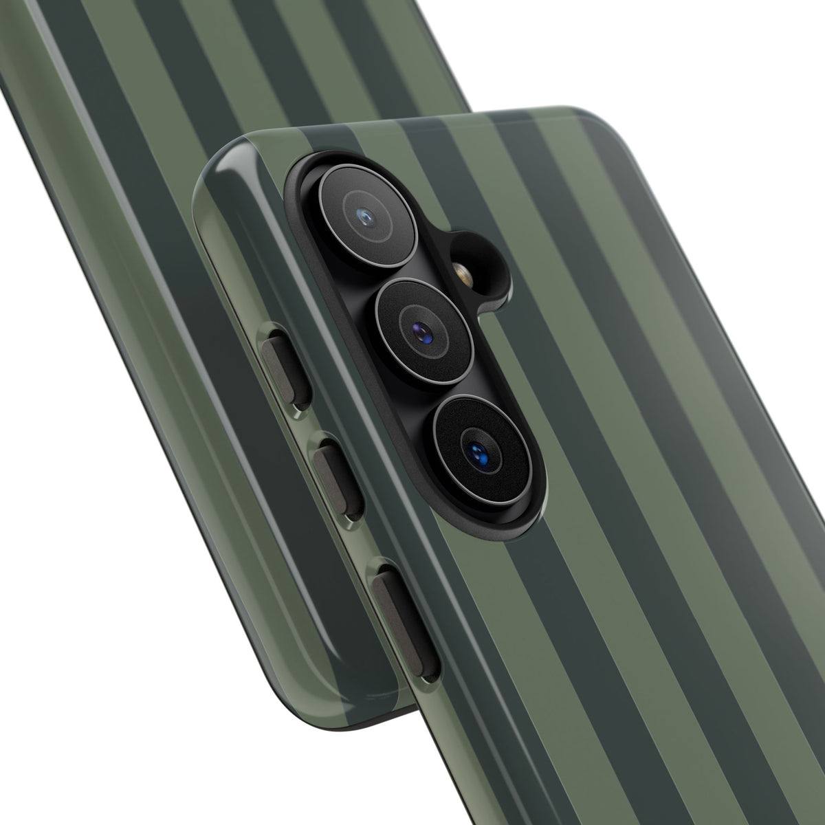Dark Green Stripe Pattern Phone Case - Green Phone Case
