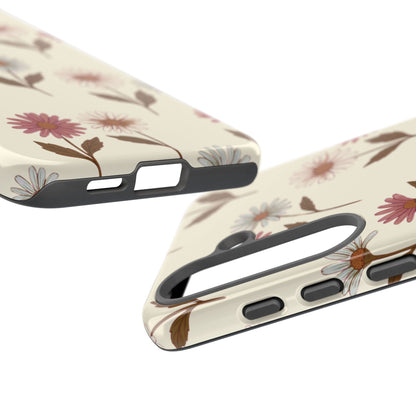 Pretty Cream & Rose Daisy Pattern Phone Case