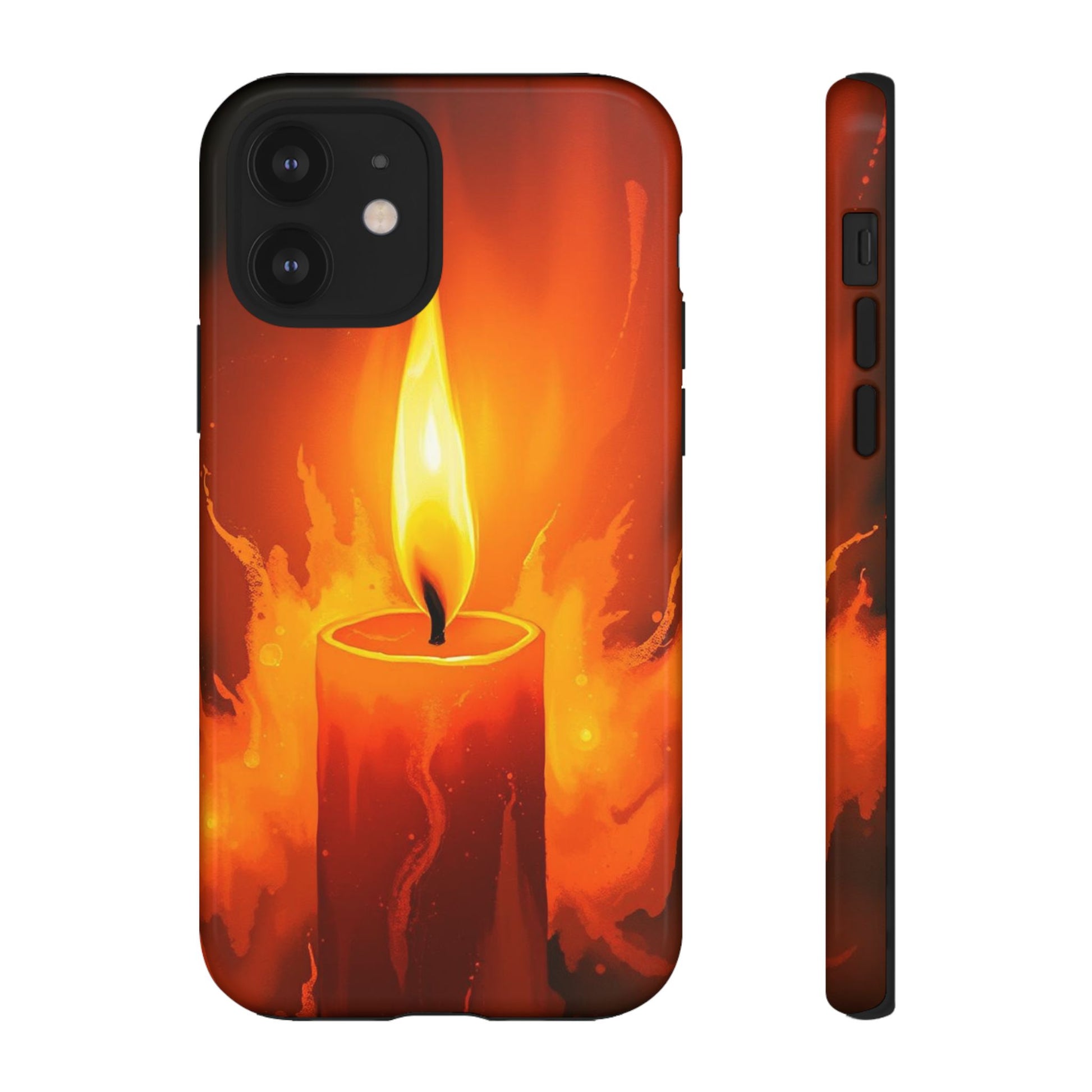 Red Candle Phone Case - Multicolor Phone Case - iPhone 12 / Glossy
