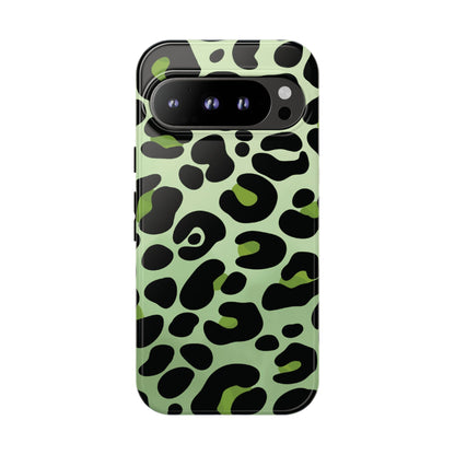 Chic Sage Leopard Print Phone Case