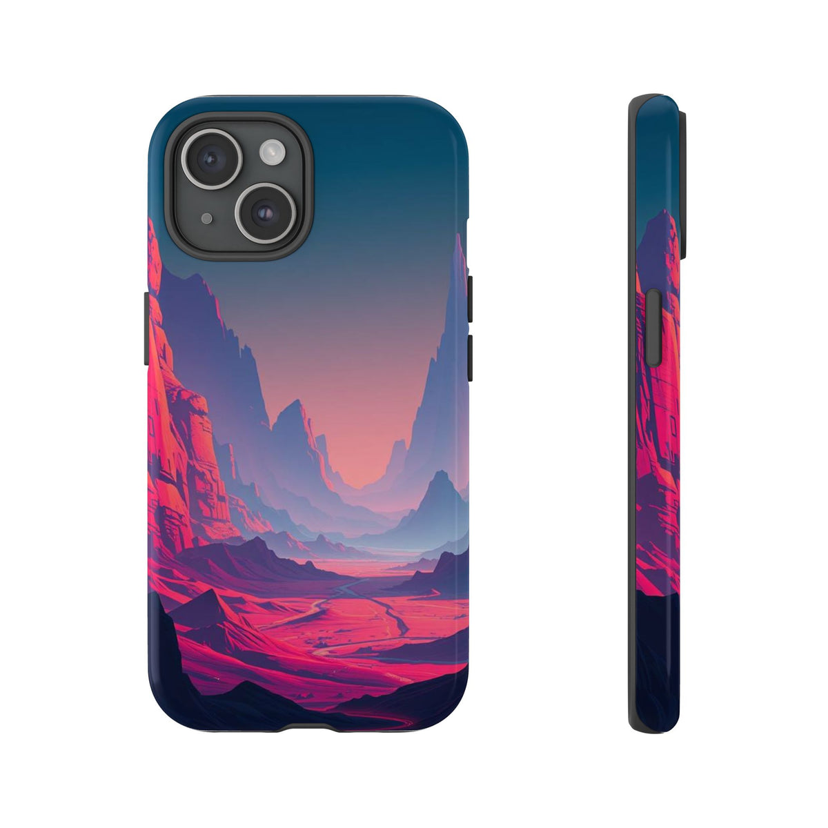 Alien Vista Design Phone Case - Multicolor Phone Case - iPhone 15 / Glossy