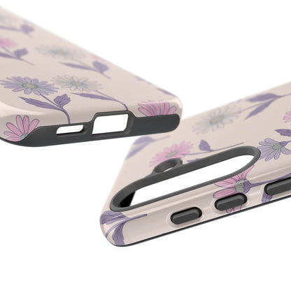 Pretty Pink & Purple Daisy Pattern Phone Case
