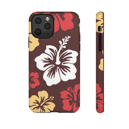iPhone 11 Pro / Glossy Phone Case - ’Hibiscus Retro Pattern #2’ Phone Case