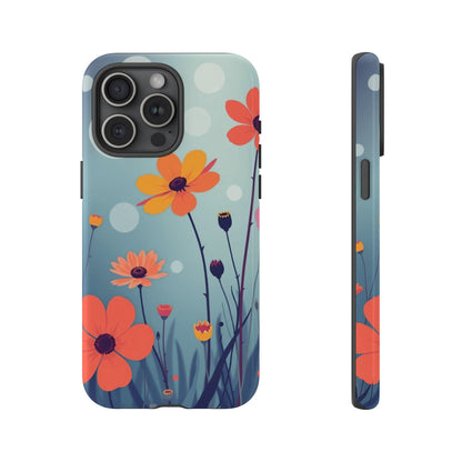 iPhone 15 Pro Max / Glossy Phone Case - Vibrant Wildflowers Design Phone Case