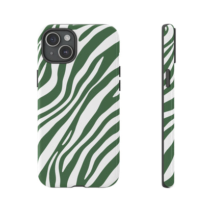 Modern Sage Zebra Print Phone Case