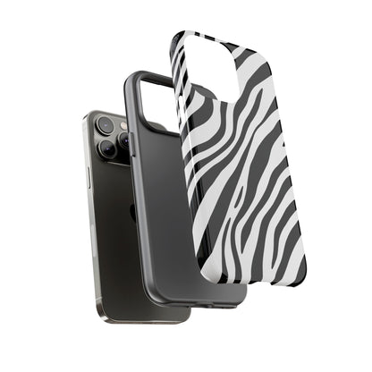 Modern Monochrome Zebra Print Phone Case