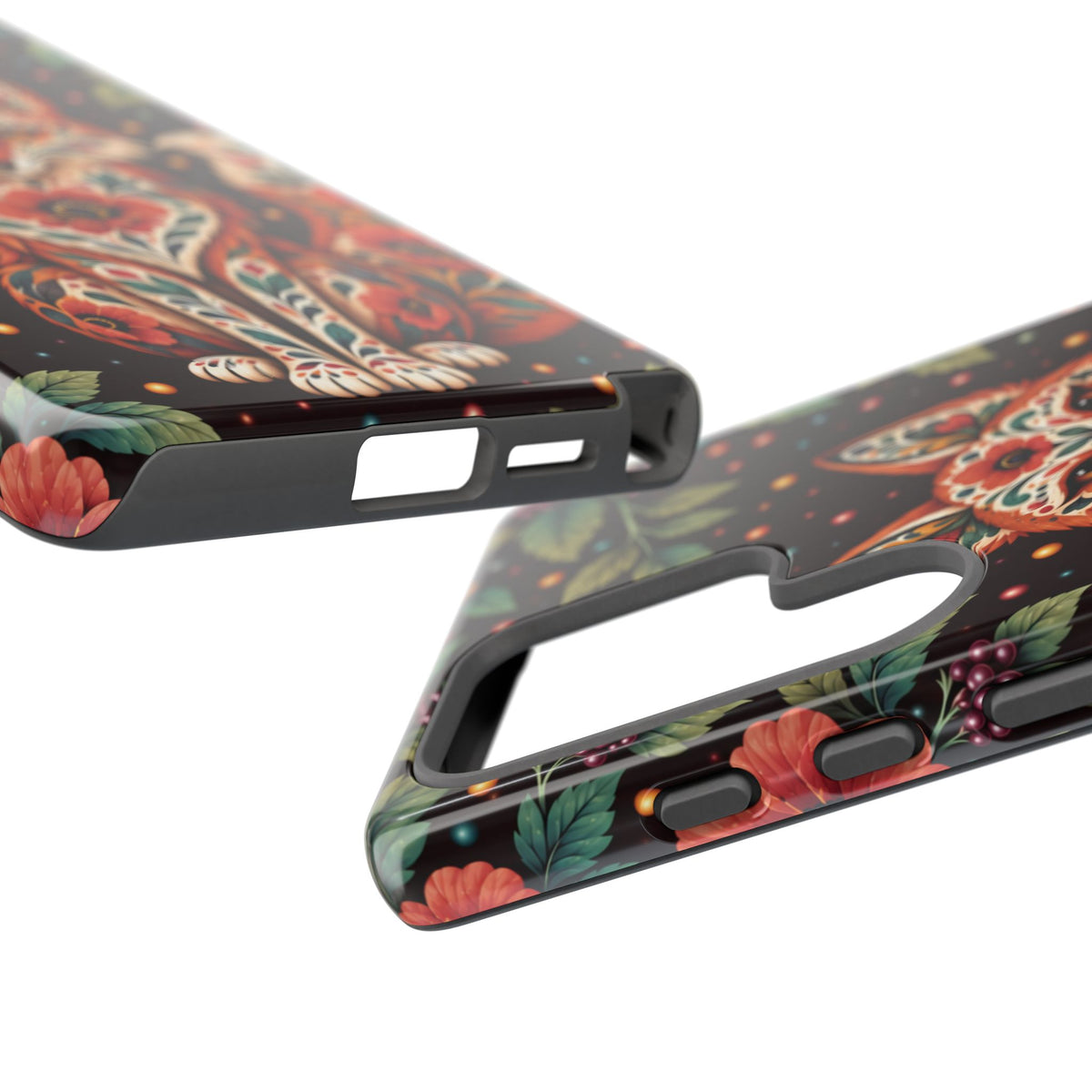 Vibrant Terracotta and Teal Calavera Fox Phone Case - Multicolor Phone Case