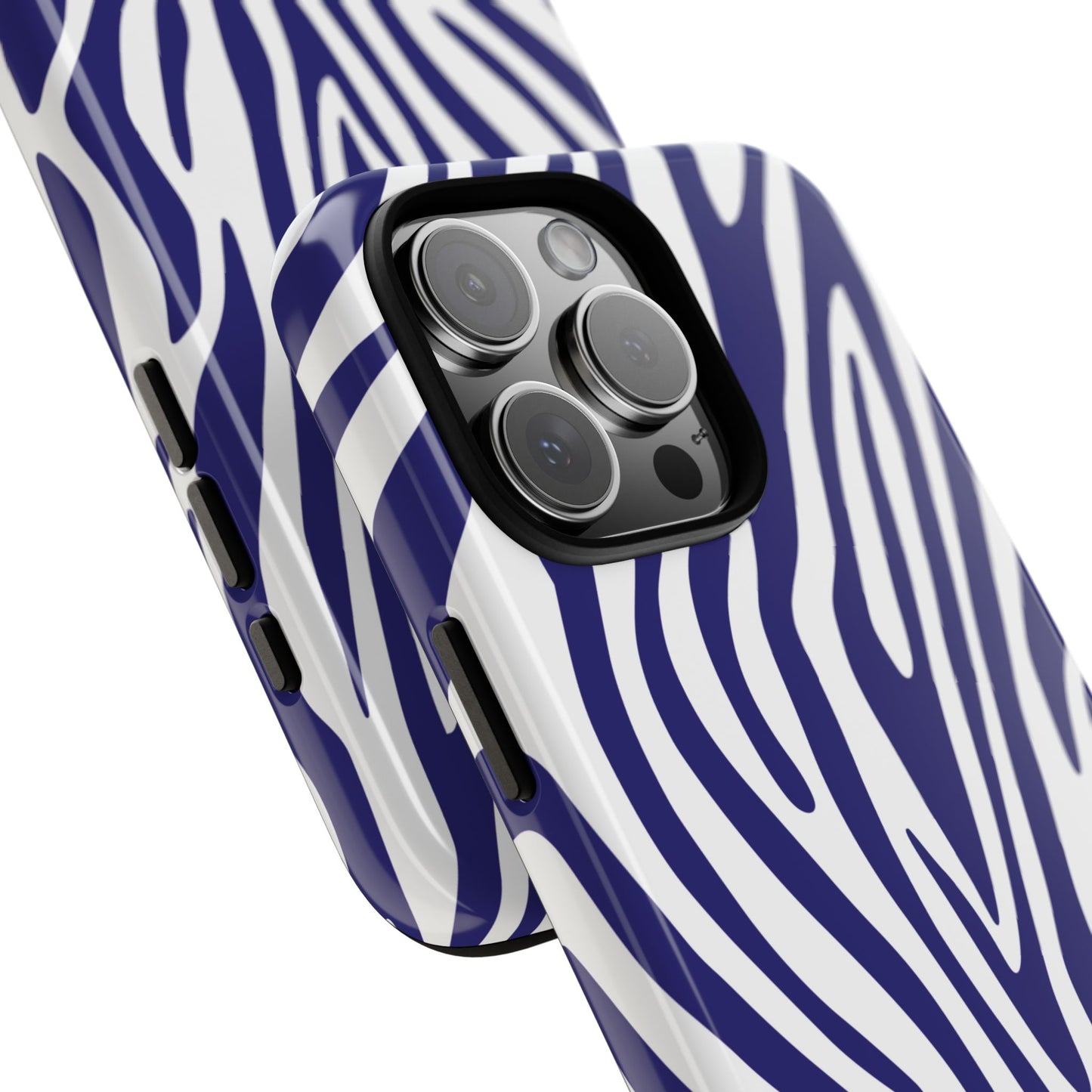 Graphic Blue Tiger Print Phone Case