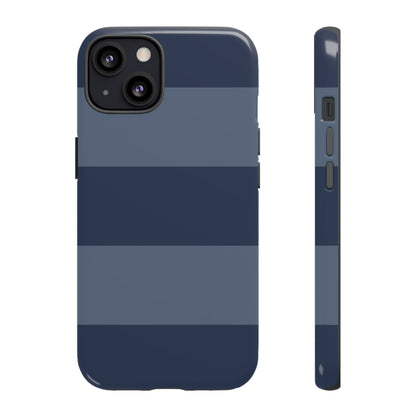 Dark Blue Horizontal Stripe Pattern Phone Case - Blue Phone Case - iPhone 13 / Glossy