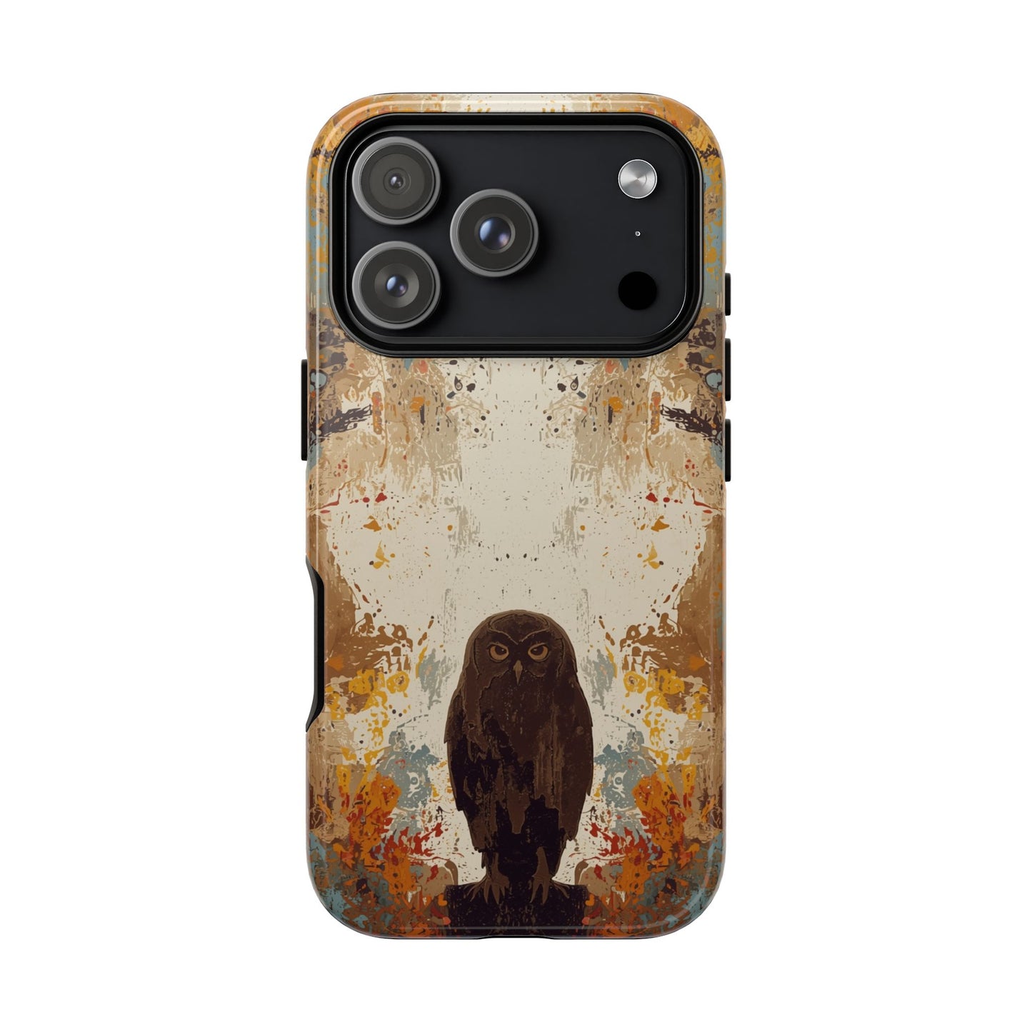 iPhone 17 Pro / Glossy Phone Case - Abstract Owl Design Phone Case
