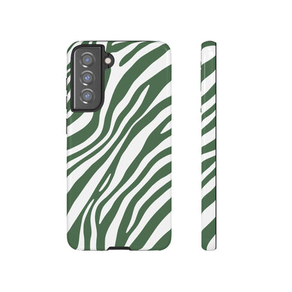 Modern Sage Zebra Print Phone Case