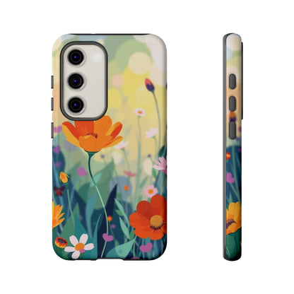Samsung Galaxy S23 / Glossy Phone Case - Pop Art Style Wildflower Design Phone Case