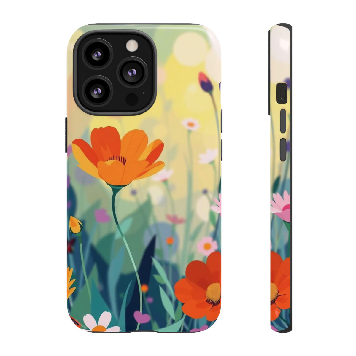 Pop Art Style Wildflower Design Phone Case - Multicolor Phone Case - iPhone 13 Pro / Glossy