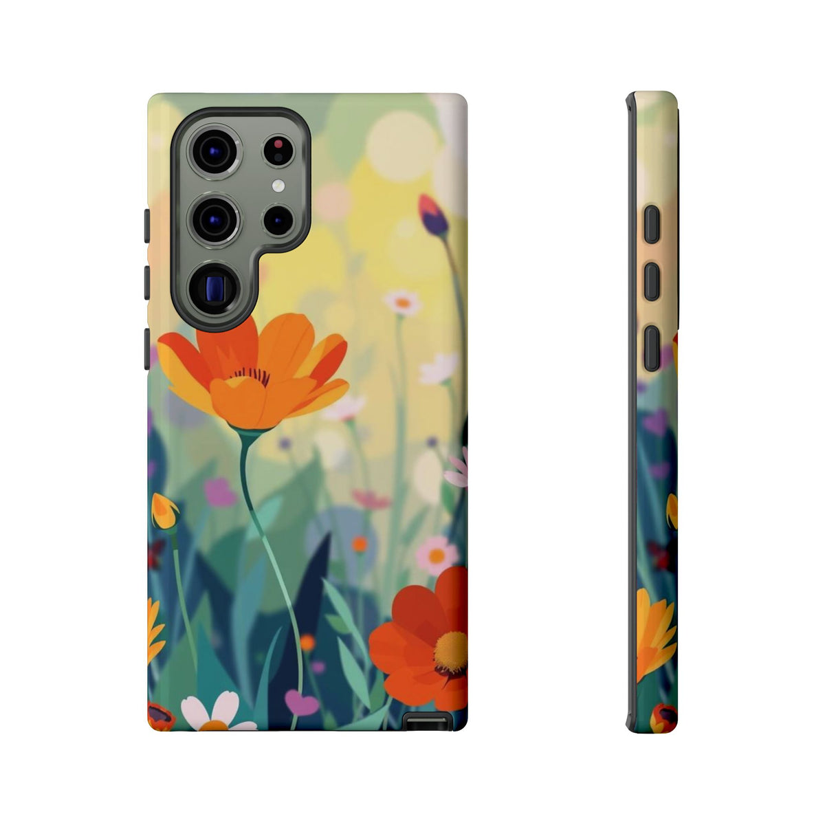 Pop Art Style Wildflower Design Phone Case - Multicolor Phone Case - Samsung Galaxy S23 Ultra / Glossy