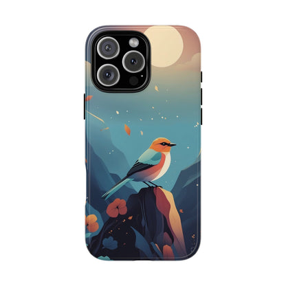 iPhone 16 Pro Max / Glossy Phone Case - Stylised Bird Design Phone Case
