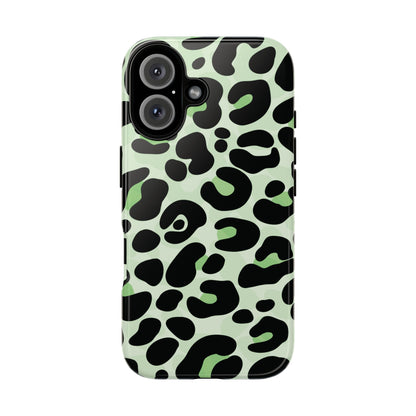 Chic Sage Leopard Print Phone Case