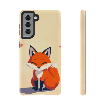 Samsung Galaxy S21 / Glossy Phone Case - Cute Fox Design Phone Case
