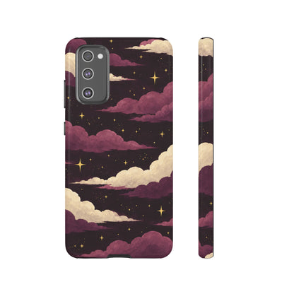 Illustrated Plum Clouds & Stars Phone Case