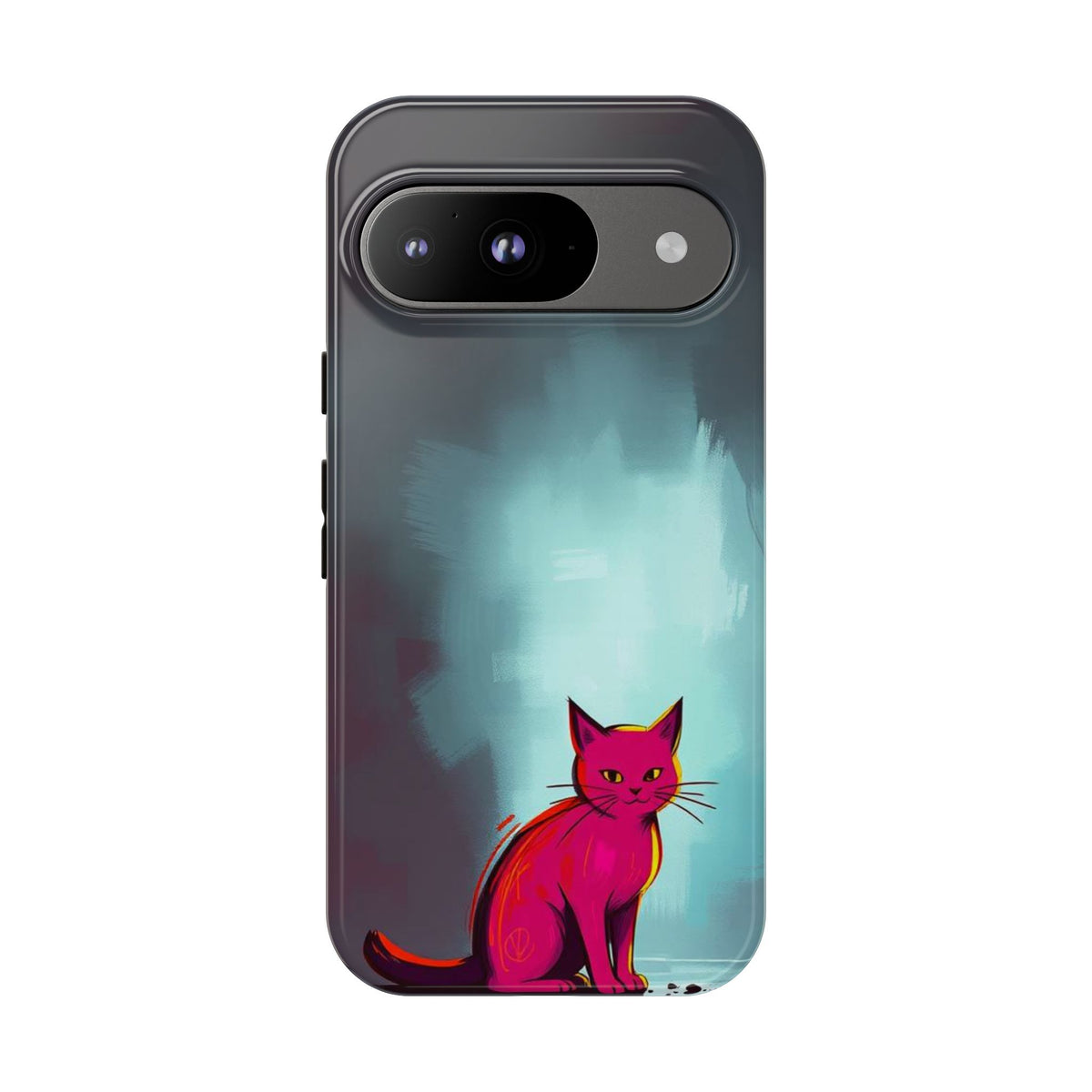 Pop Art Moody Cat Design Phone Case - Multicolor Phone Case - Google Pixel 9 / Glossy