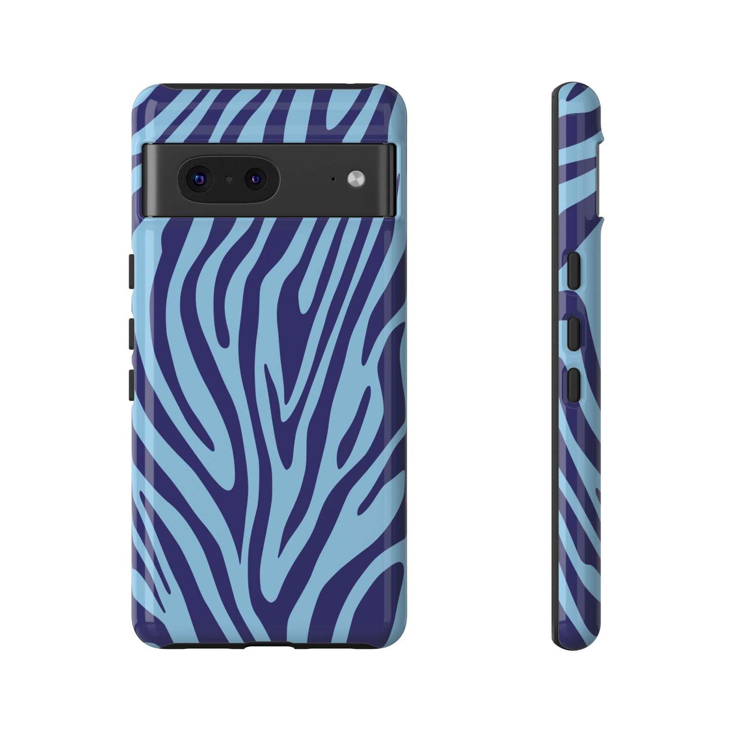 Boutique Sky Blue Tiger Print Phone Case