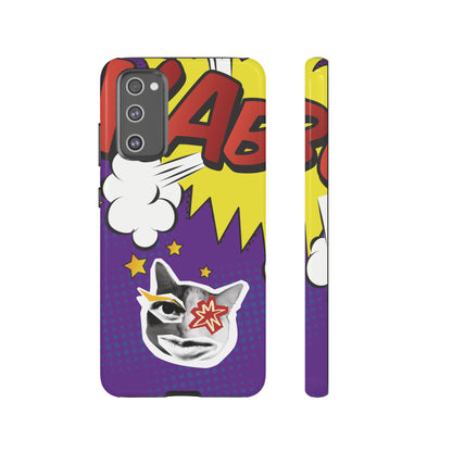 Bold Purple Pop Art Cat Phone Case - Purple Phone Case - Samsung Galaxy S20 FE / Glossy