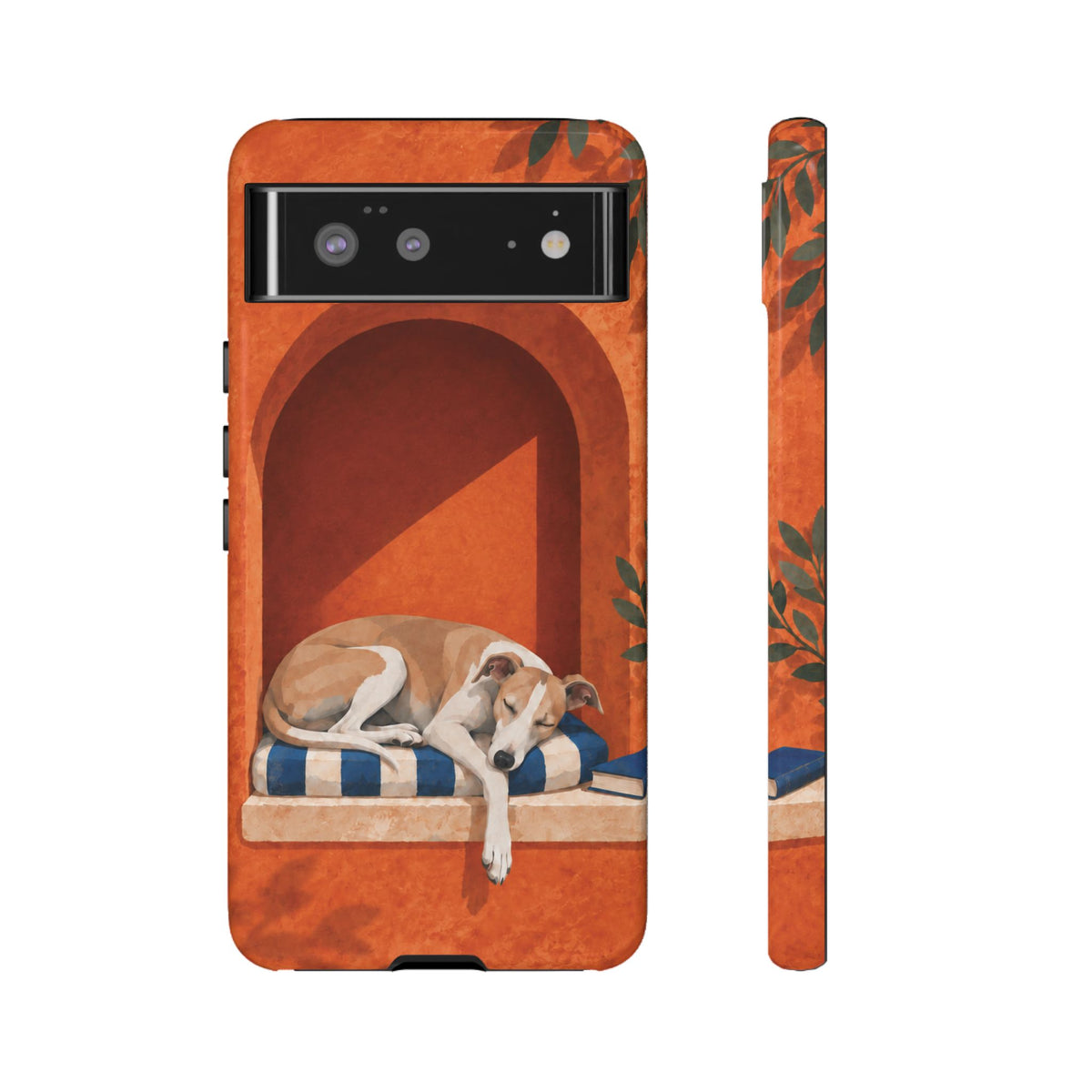 Whippet Siesta Nook Phone Case - Multicolor Phone Case - Google Pixel 6 / Glossy